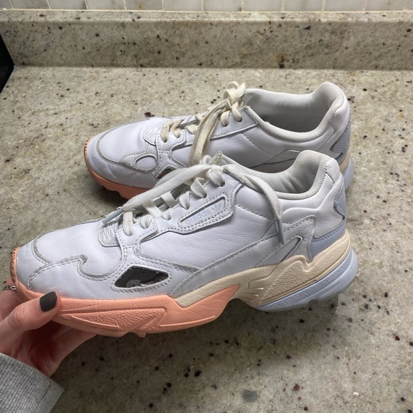 Adidas falcon white women’s running shoes - Picture 3 of 10